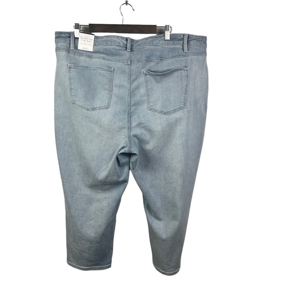 Talbots Women's Jeans Size 22W Petite Straight Leg Crop Light Wash Stretch NWT - Picture 2 of 13
